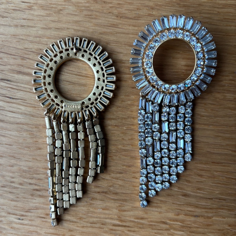 J. Crew Statement Rhinestone Earrings - image 2